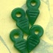 Vintage Czech Glass Ethnic Pointed Pendants approx 9 x 18 mm (5)
