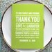 wedding reception thank you card
