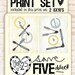 xoxo love- print set- buy together and save