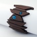 Controlled Chaos Bracelet - wood and blue glass beads - Ready to ship