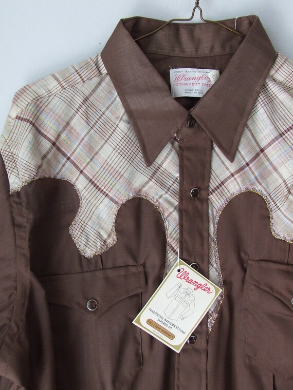 vintage wrangler shirt labels