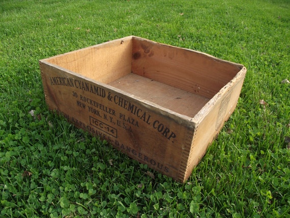 Antique Wooden Crate Dynamite Explosives by StilettoGirlVintage