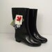 Vintage Rain Boots Navy Wellies Recycled Rubber Boot Size 7