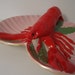 Pink Lustrewear Platter Lobster Serving Tray Two Sectioned Dish Mermaid Kitsch