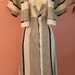 VINTAGE - Striped Linen Skirt and Jacket Set