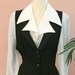 Navy Stripe Dress, 80's Tuxedo Dress, Pin Stripe Dress, Pencil Dress, Mid Calf, Long Dress, Size 8 Dress, 80's Clothing