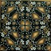 Black, White, and Gold Square Kaleidoscope Polymer Clay Cane
