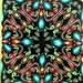 Starflower Polymer Clay Square Kaleidoscope Cane