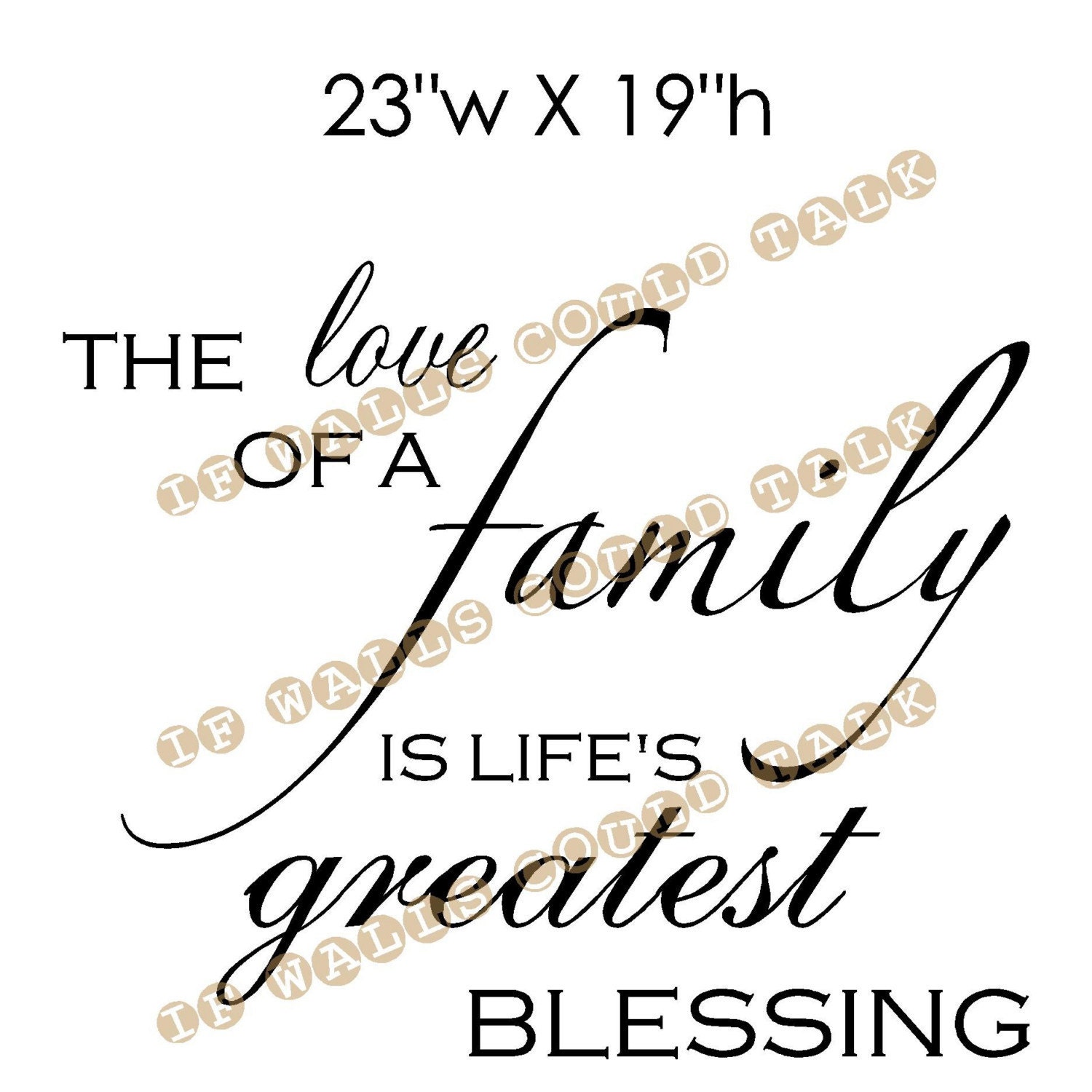 Family And Friend Quotes Short Love of a family quote vinyl wall decal by melanieastewart