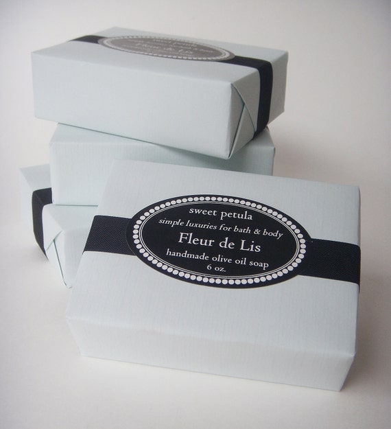 SALE Olive Oil Soap Fleur de Lis....pure essential oil