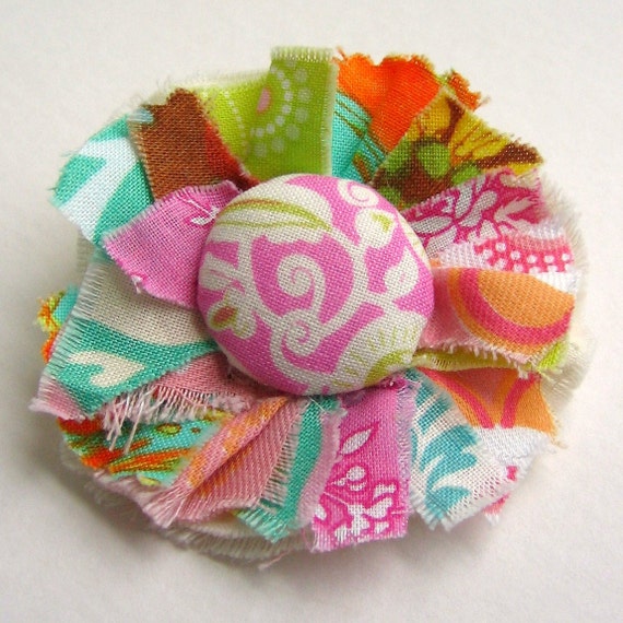 Flower Pin Fabric Flower Pin Flower Brooch Flower