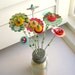 Flowers, Button Flowers, Flower Arrangement, Bouquet, Flowers in Vase, Centerpiece, Paper Flowers, Home Decor, Flower Vase, No. 58
