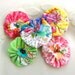 Yo Yo, Fabric Flower, Scrapbook Flowers, Yo Yo Flower, Yo Yos, Yo Yo Applique, Flower Applique, Fabric Flowers, Set of 5 - No. 692