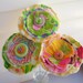 Fabric Flower Arrangement , Les Scraps La Fleur, 3 stems, No. 26