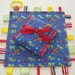 Ribbon Lovey and Burp Cloth Set-Planes, Trains and Automobiles