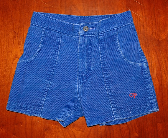 Vintage 80s Blue Corduroy OP Ocean Pacific Cord Surf Shorts 24   Il 570xN.260873779 