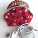 Red White and Blue Stars Print Coin Purse, Change Purse, Key Pouch, iPhone Earbud Case
