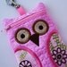 Flowers in Pink Owl Cell Phone Case Owl iPhone Case iPod Touch Case
