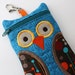 Owl iPhone Case Teal and Brown Owl Case iPod Touch