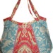 Shoulder Handbag/Tote/Purse - New Design- Amy Butler Lark Sateen Ivy Bloom with Lark Persimmon