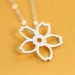 Cherry Blossom Silhouette Necklace in Silver