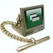LEGO Computer Screen Tile Tie Tack Clutch and Chain -FREE GIFT BAG- Retro Man Guys Dad Fun Gift 80's Dork Boy Groom Groomsmen Fathers day
