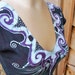 Teal and Purple Batik (cut-out tee dress)
