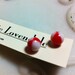 Red & White Pinup Dotties - lucite post earrings