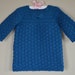 blue crochet baby dress with bow 6-12 months