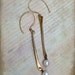 Brass and Pearl Earrings