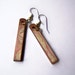 Recycled Piano Flat Drop Earrings