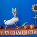 Harvest Rabbit-paperclay sculputre-READY TO SHIP