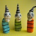 Colorful Skeleton Trio-clay folk art sculpture-READY TO SHIP