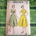 UNCUT FF, 40s or 50s Advance Sewing Pattern - Heart Neckline Dress and Jacket Size 20