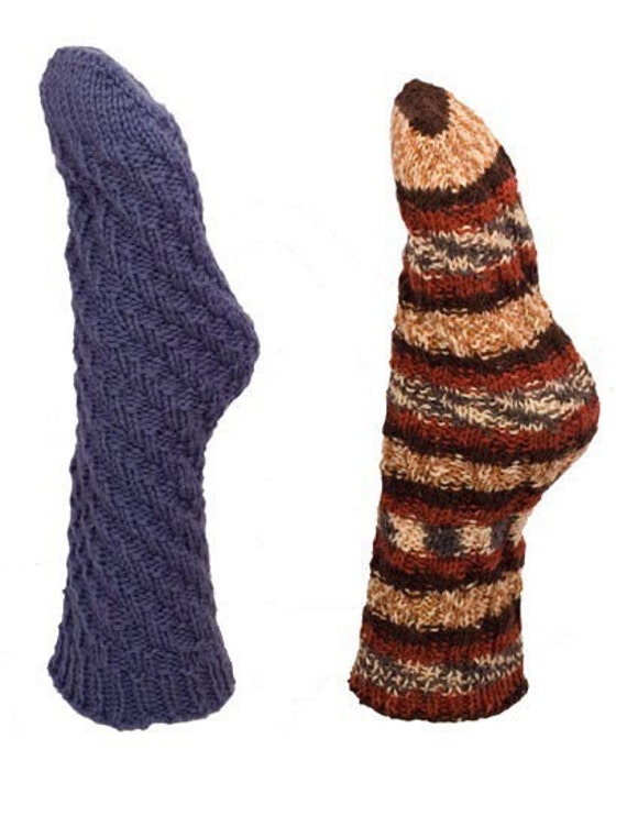 Download Twisty Toe-Up Tube Socks Three Yarn Weights Many Sizes