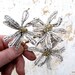 Antique beaded flowers French beadwork daisys set of 3