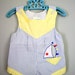 80s Baby Nautical Sunsuit Onesie 6 - 9 months