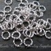 Bright Silver Brass 6mm, 16 Gauge Heavy Round Twisted Jumprings - 100 PCS