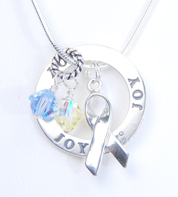 Sterling Silver DS Down Syndrome Necklace with Swarovski