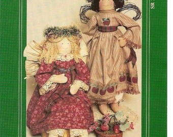 Country Angels, My Sister and I, 22 inch tall, Cloth Dolls, CraftPattern, No SR202, Country Cottage, Toy Doll Pattern, Country Decor, Gifts