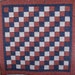 RESERVED FOR Kim Schau SALE Red White Blue Floral Quilt