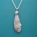 Sterling silver single maple seed necklace