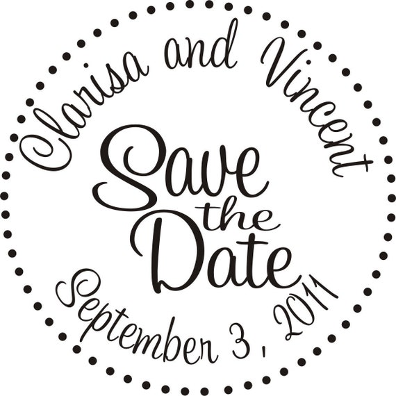 Items similar to Wedding Save the date rubber stamp for handmade Save ...