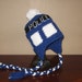 Tardis Earflap Beanie Hat - Dr. Who