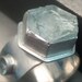 Ice Blue Aquamarine Ring in Sterling Silver. Raw Uncut Crystal Ring. Gemstone Ring.