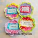 Fabric Flowers Sewn Sentiment Embellishments