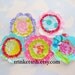 Sewn Fabric Flowers Embellishment Set