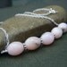 Pink Peruvian Opal Necklace and Earring Set on Sterling . Softly