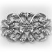 1 Floral Filigree Cartouche / Plaque Antique Silver Ox Brass Stamping - Finding (C8-6)
