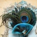 Peacock Feather And Vintage Jewel Hair Clip